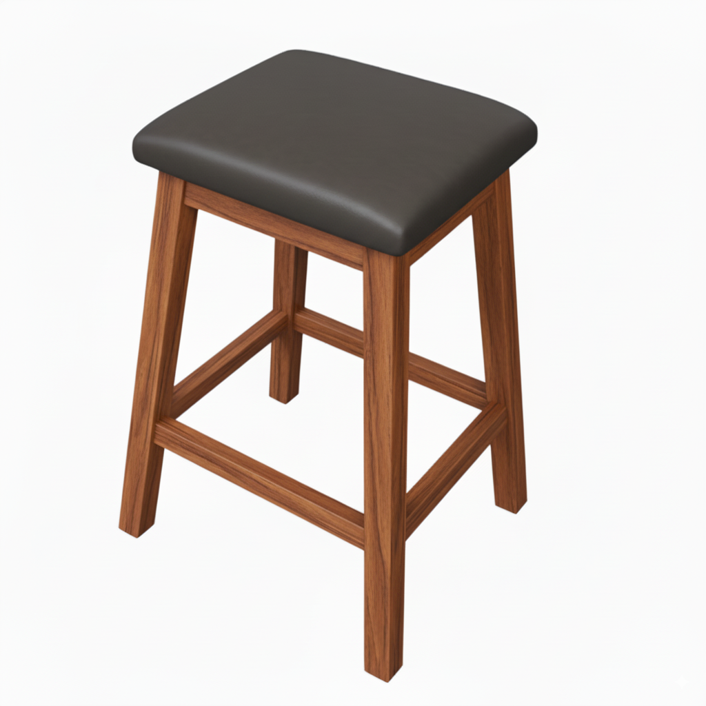 Ashton Oak and Leather Bar Nook Chair