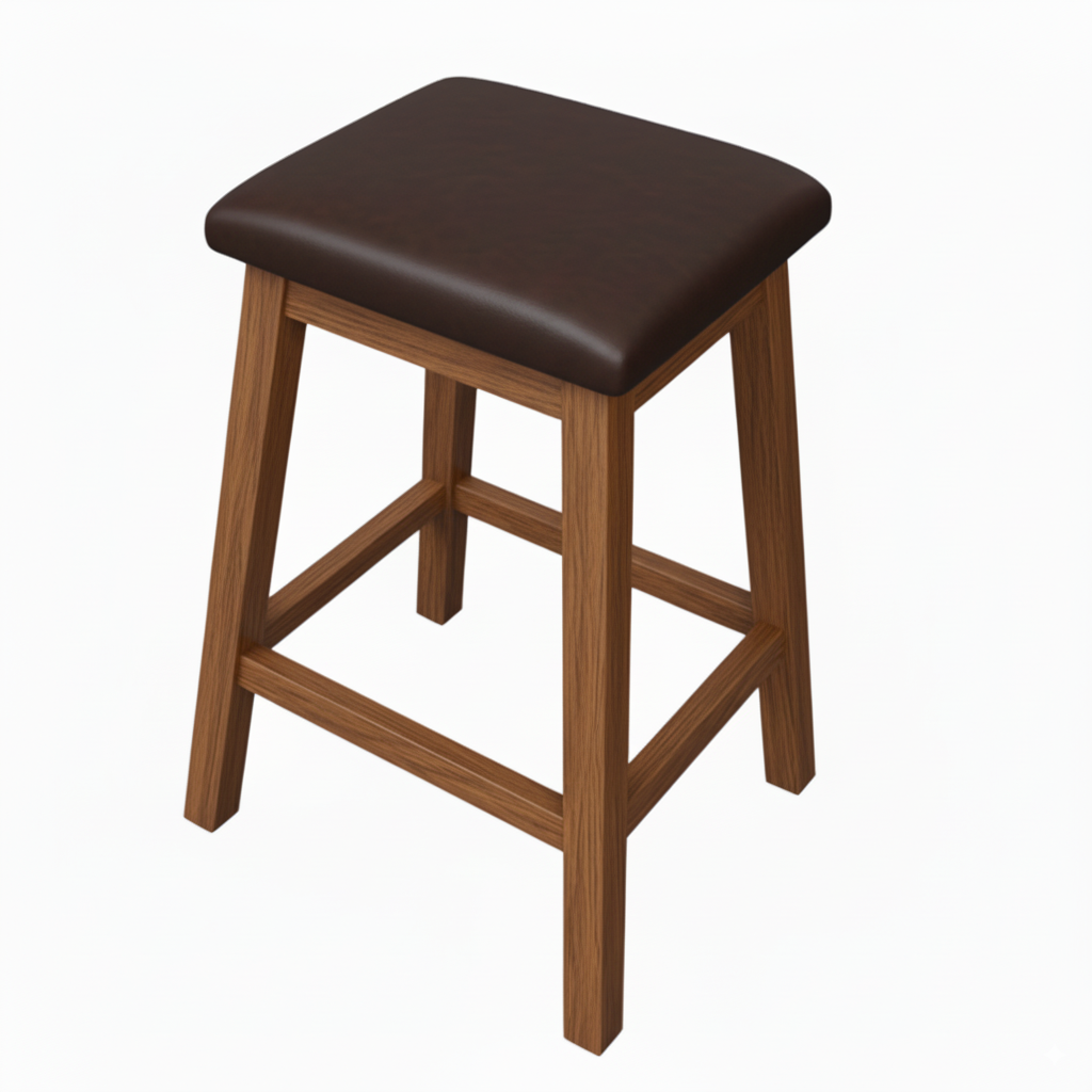 Ashton Oak and Leather Bar Nook Chair