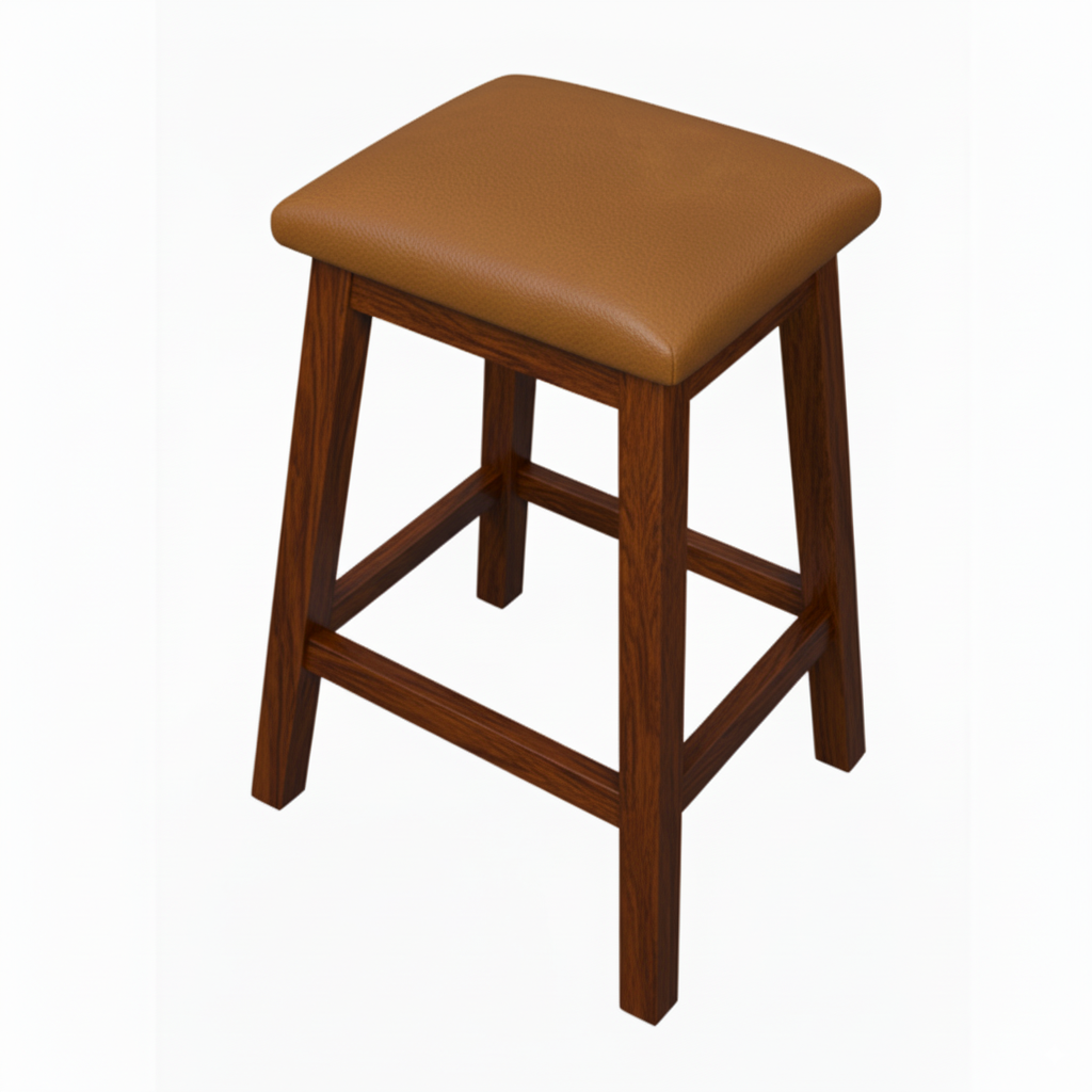 Ashton Oak and Leather Bar Nook Chair