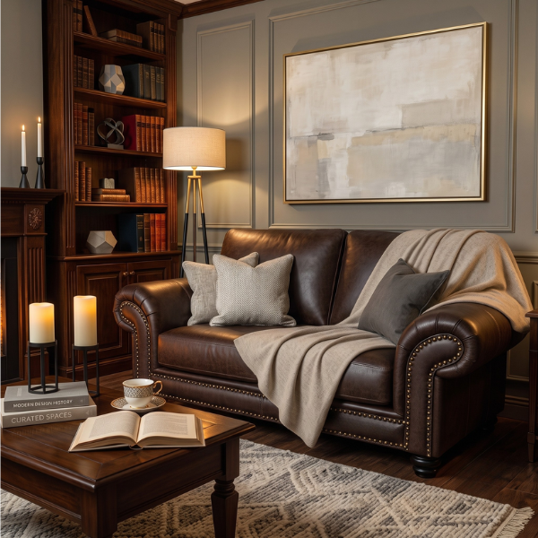 Omar Leather 2 Seater