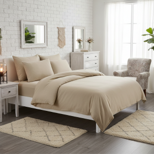 Simon Baker Vintage Washed Duvet Cover Set - Stone
