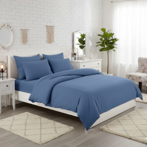 Simon Baker Vintage Washed Duvet Cover Set - Denim