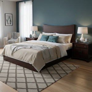 Captains Mahogany Wood Headboard - Wall mounted