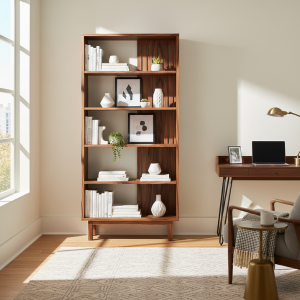 Maison Kiaat Wood Bookshelf