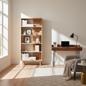 Maison Oak Wood Bookshelf