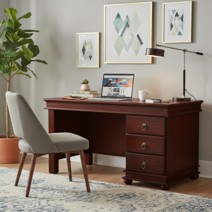 Valentino Mahogany Secretary Desk 1400mm
