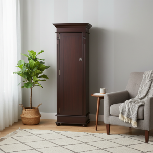 River Mahogany Wood Bookshelf 650mm with Door