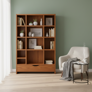 Highlands Kiaat Wood Bookshelf 1200mm