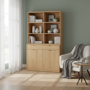 Karoo Oak Wood Display Bookshelf