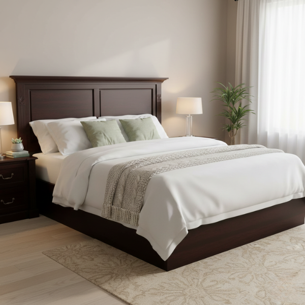 Persia Mahogany Headboard and Pedestals