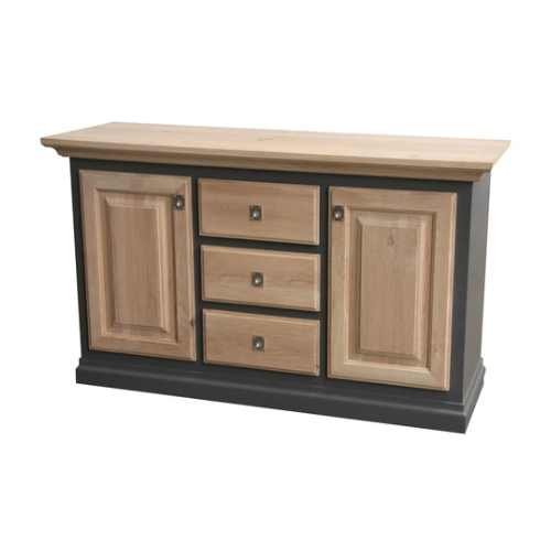 Country Grey and Oak Sideboard