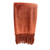 Chenille Fringe Throw Rust
