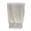 Chenille Fringe Throw Cream