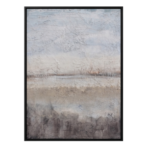 Ethereal Coastal Abstract Canvas 1D - Framed