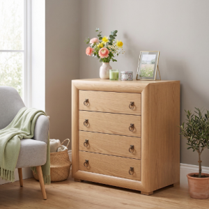 Panama Oak Wood Chest of Drawer