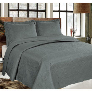 Simon Baker Carmen Quilted Bedspread Set - Grey