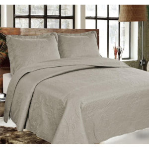 Simon Baker Carmen Quilted Bedspread Set - Natural