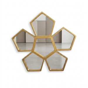 Flower Shaped Geometric Wall Mirror 820x780mm