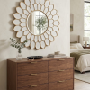 AF042Mirror Round 800X800 White & Gold