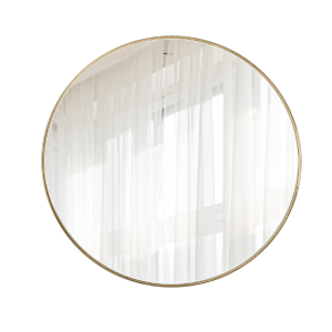 Minimalist Round Wall Mirror – Gold 1000 x 1000mm