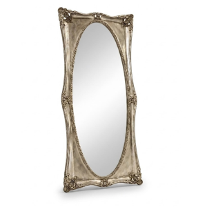 French Rococo Full-Length Leaner Mirror – Antique Silver Champagne 900 x1830mm