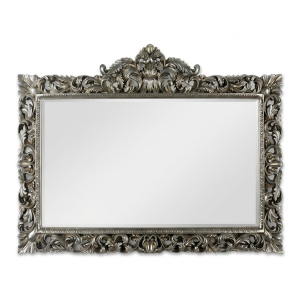 French Rococo Ornate Wall Mirror – Antique Silver 950 x 1500mm