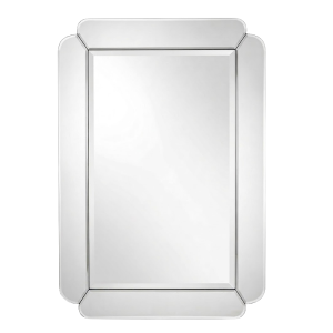 Frameless Scalloped Beveled Wall Mirror 900 x 600mm
