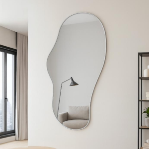 Asymmetrical Baba Papa Irregular Wall Mirror in Silver Gold 950 x 1680mm
