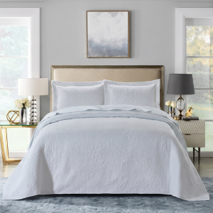 Simon Baker Primrose Quilted Bedspread Set - White