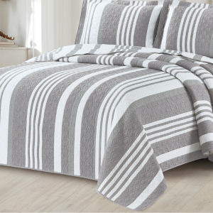 Simon Baker Almeria Bedspread - Grey