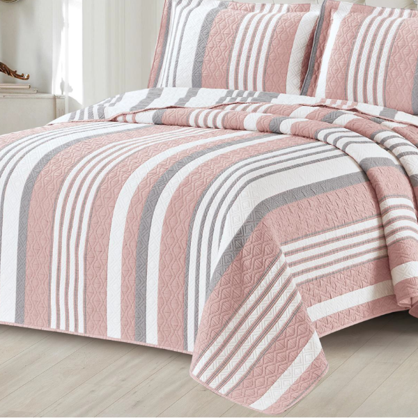 SB Almeria Bedspread - Rosewood (2)