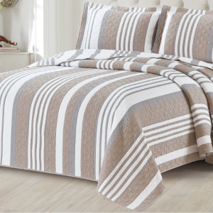 Simon Baker Almeria Bedspread - Stone
