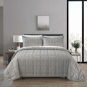 Simon Baker Cambridge Chenille Bedspread Set - Grey