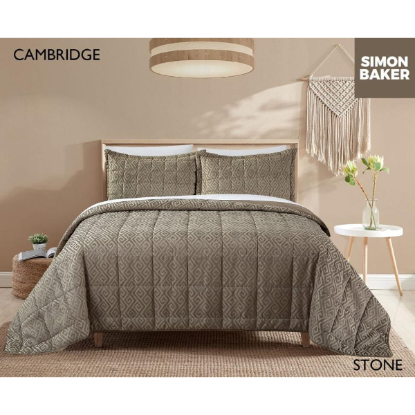 Simon Baker Cambridge Bedspread - Stone (2)