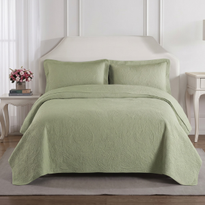 Simon Baker Paisley Bedspread - Pistachio