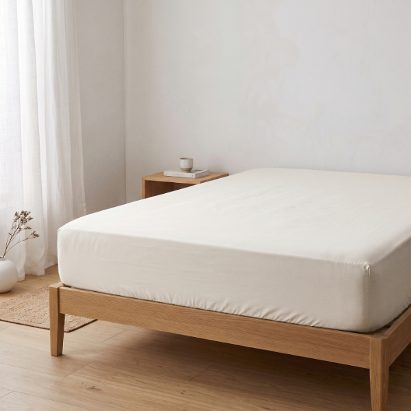 Simon Baker 300 Thread Count Egyptian Cotton Fitted Sheet - Cream - Image 3