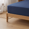 Simon Baker 300 Thread Count Egyptian Cotton Fitted Sheet - Navy - Thumbnail Image 1