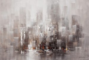 Oil On Canvas Buildings 1000X1500mm